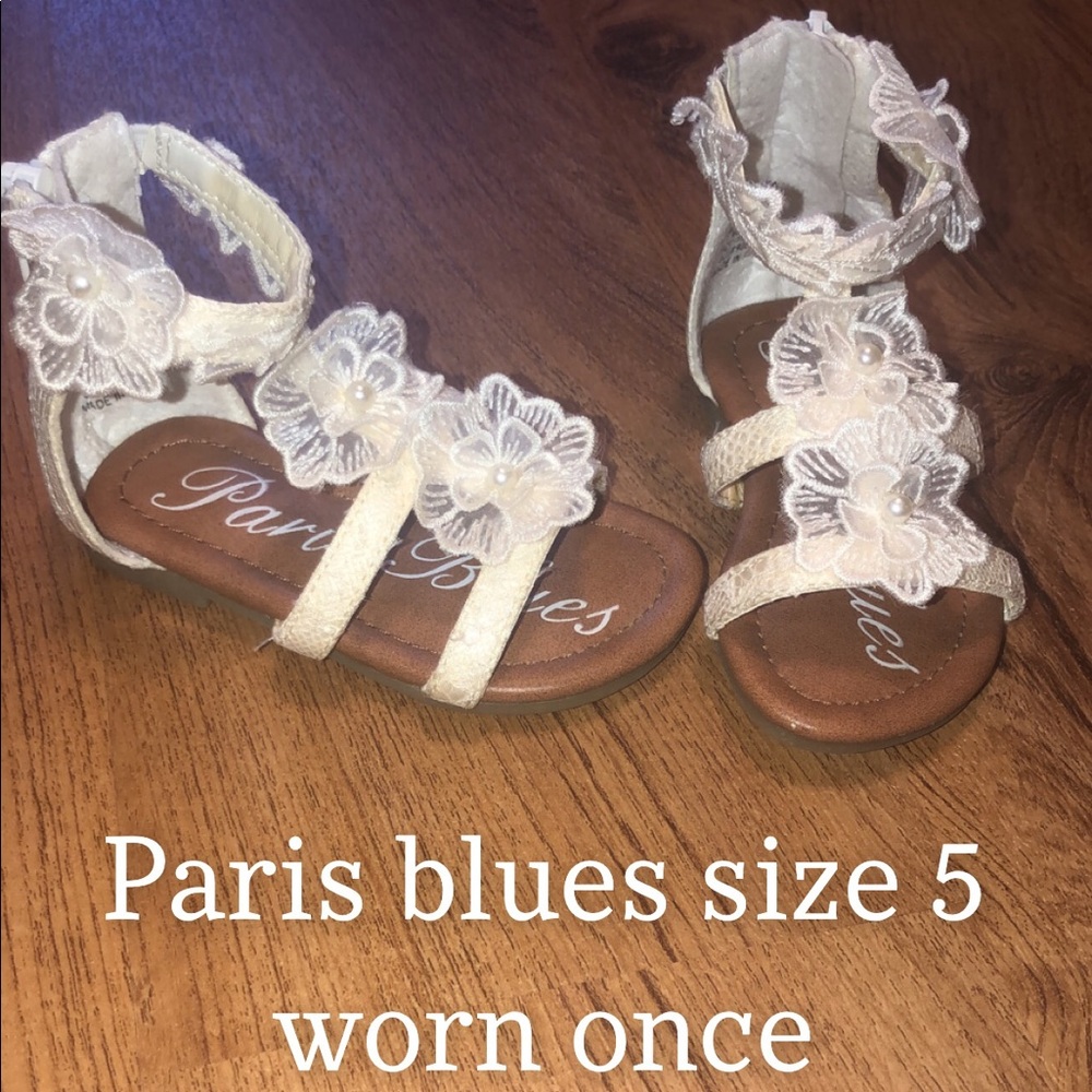 Size 5 white sandals